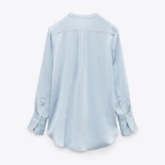 Zara Limited Edition 100% Mulberry Silk Blouse. Size XL NWT - Picture 6 of 7